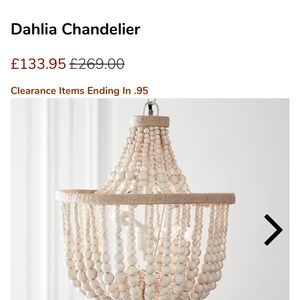 Pottery Barn Kids Cream Dahlia Chandelier